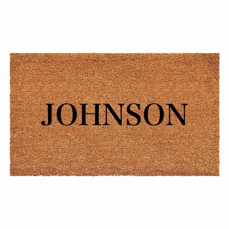 Calloway Mills Personalized Door Mat, Black, Natural, 24 in W x 36 in L 111352436